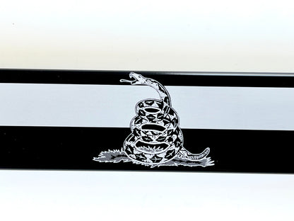Don’t Tread On Me American Flag Billet Aluminum License Plate Frame
