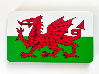 Flag of Wales Full Color Billet Aluminum Hitch Cover
