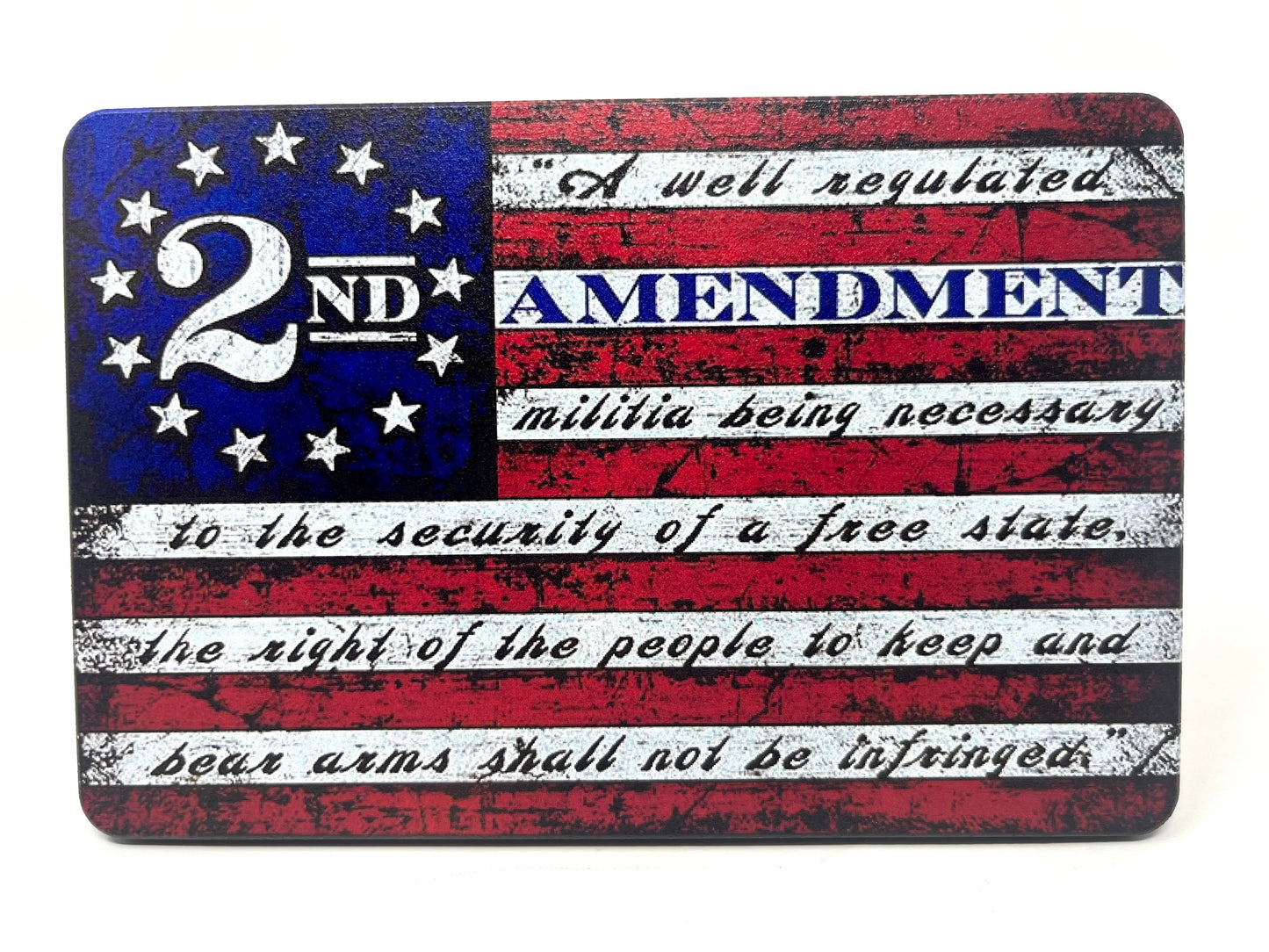 2nd Amendment Flag Full Color Aluminum Trailer Hitch Cover
