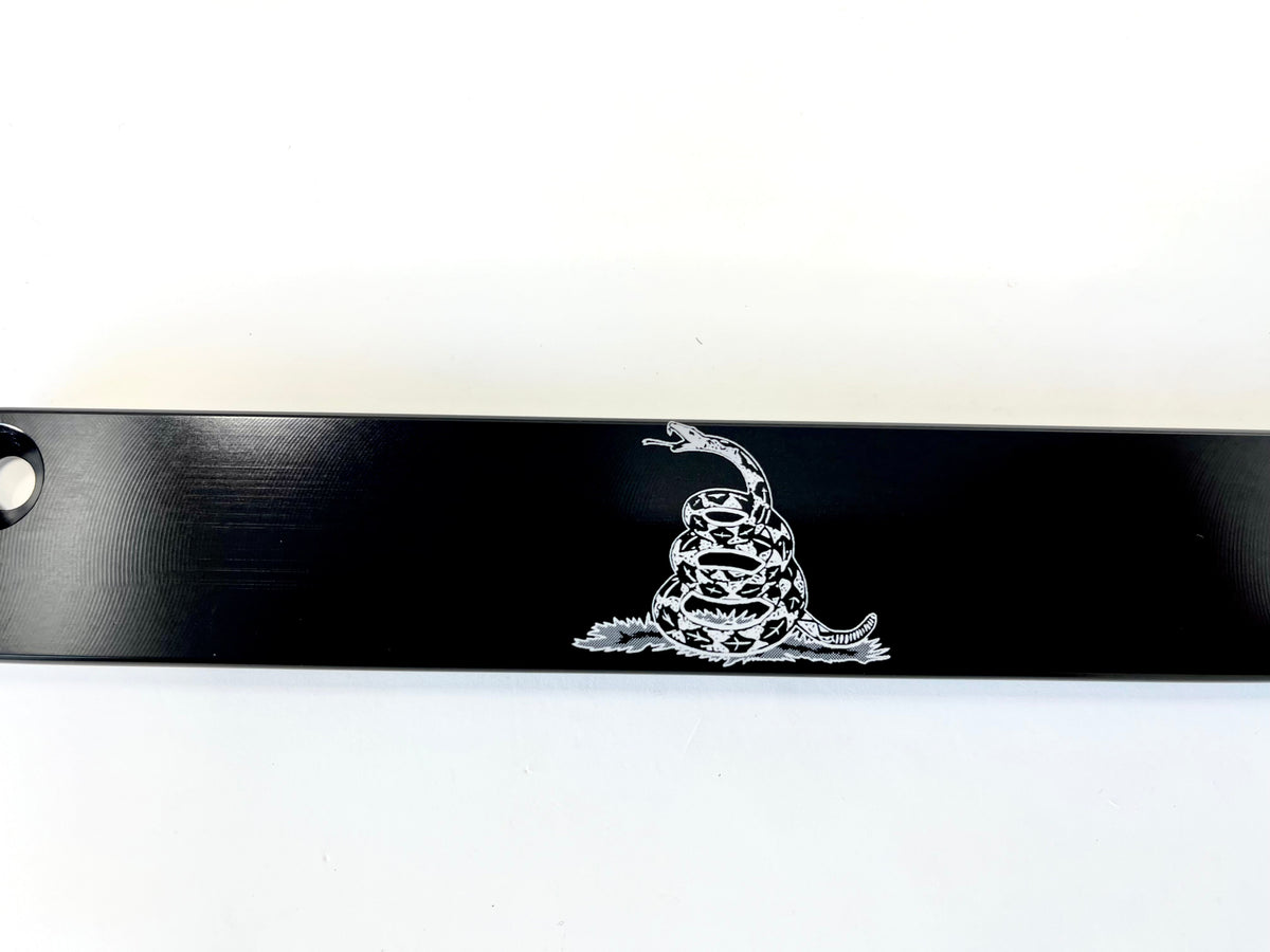 Don’t Tread On Me Gadsden Flag Billet Aluminum License Plate Frame