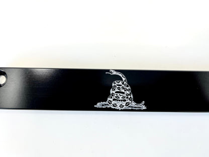Don’t Tread On Me Gadsden Flag Billet Aluminum License Plate Frame