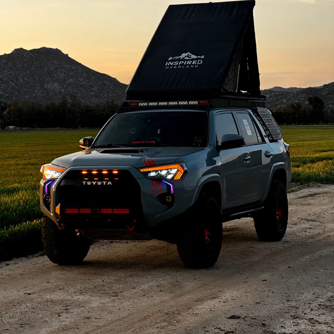 LED DRL Fog Light Fang Bezel Kit for 4Runner (2014-2024)