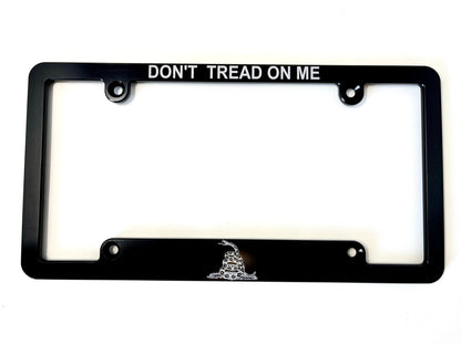 Don’t Tread On Me Gadsden Flag Billet Aluminum License Plate Frame