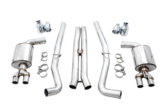 AWE Tuning Touring Edition Exhaust for 15 Challenger 6.4 / 6.2 SC - Non-Resonated - Stock Tips 3020-11028