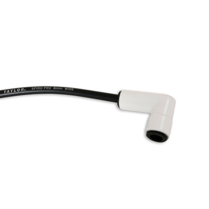 Taylor Cable 8mm Spiro Pro White Ceramic Boot Universal Wire Set 90 Black 75051
