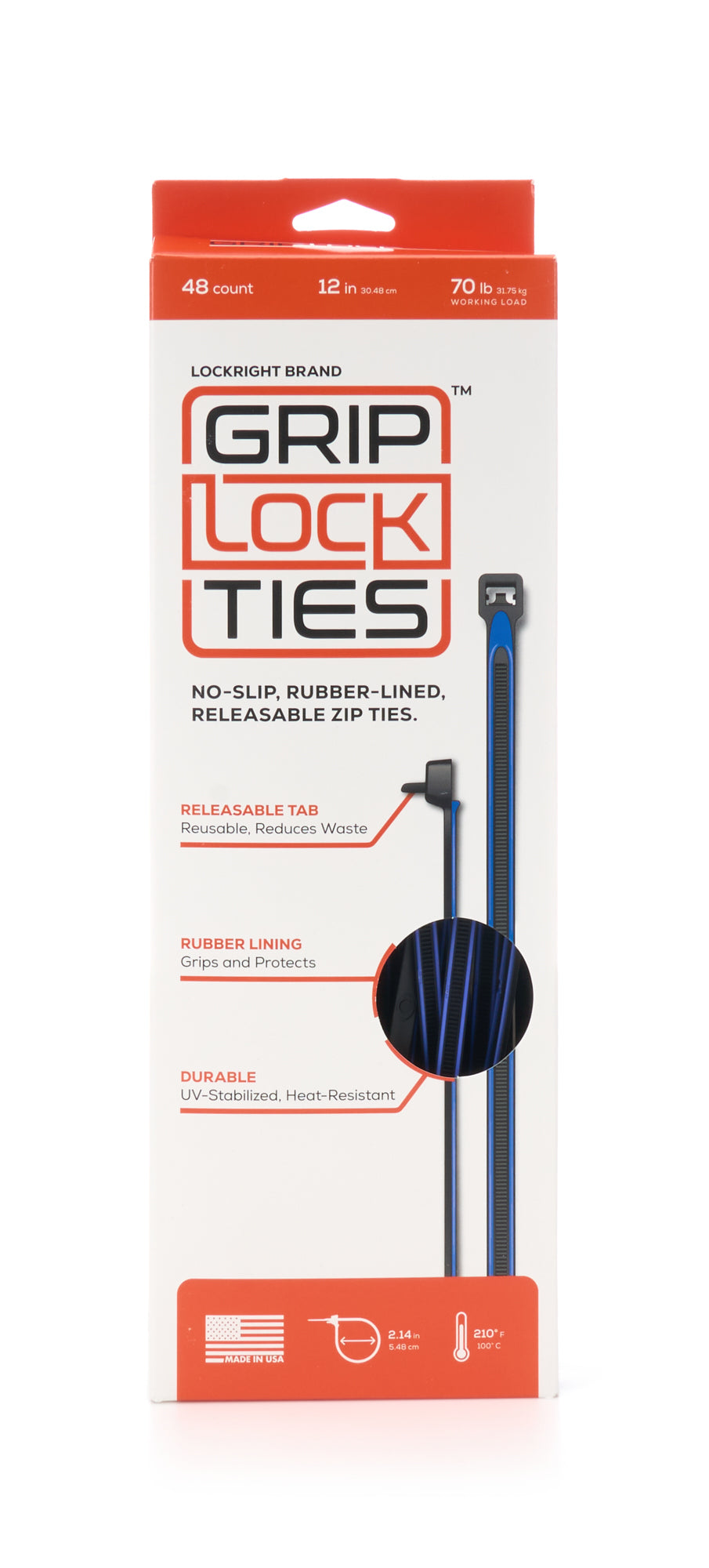 G12-BKBU-X48 GRIP LOCK TIES