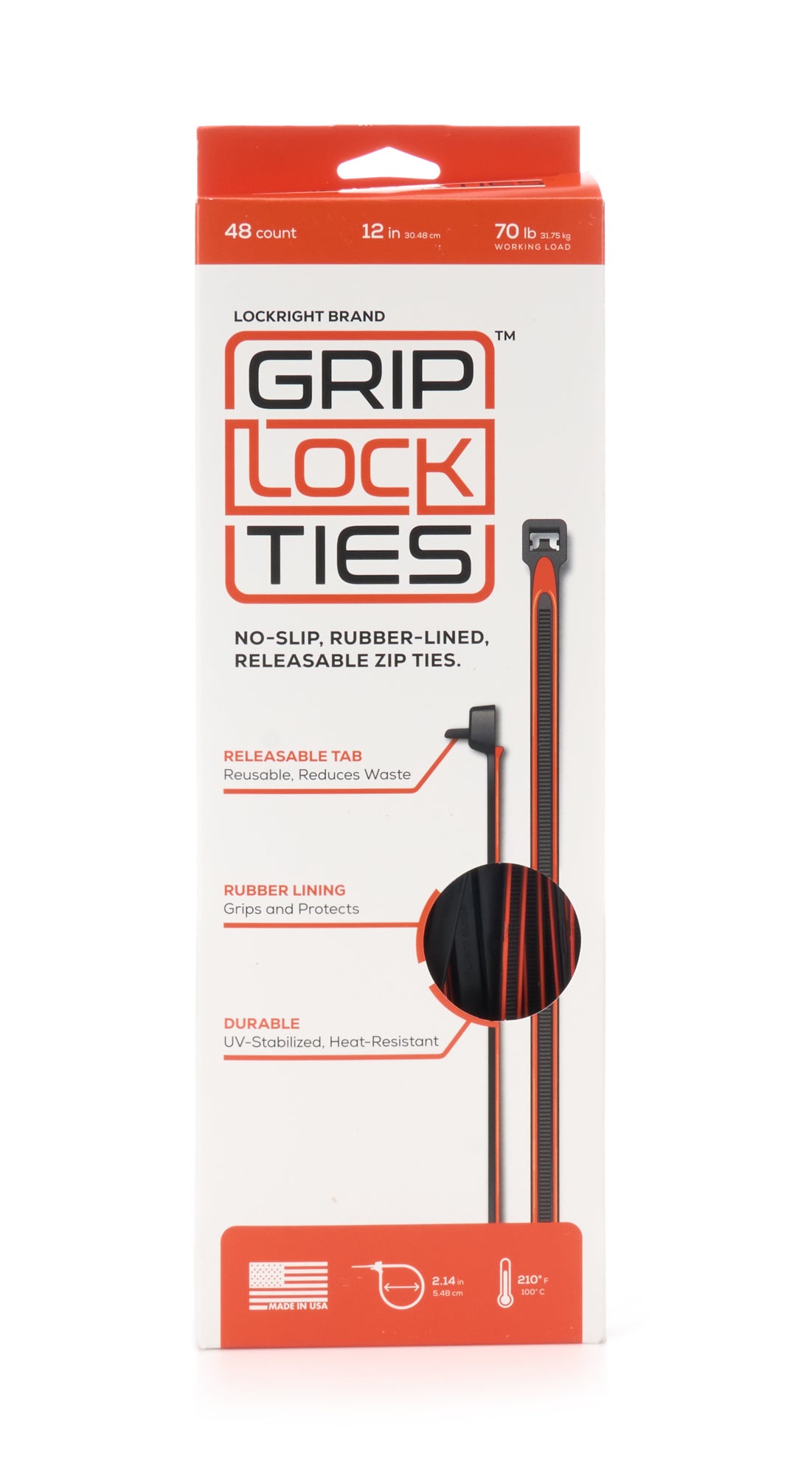 G12-BKOG-X48 GRIP LOCK TIES