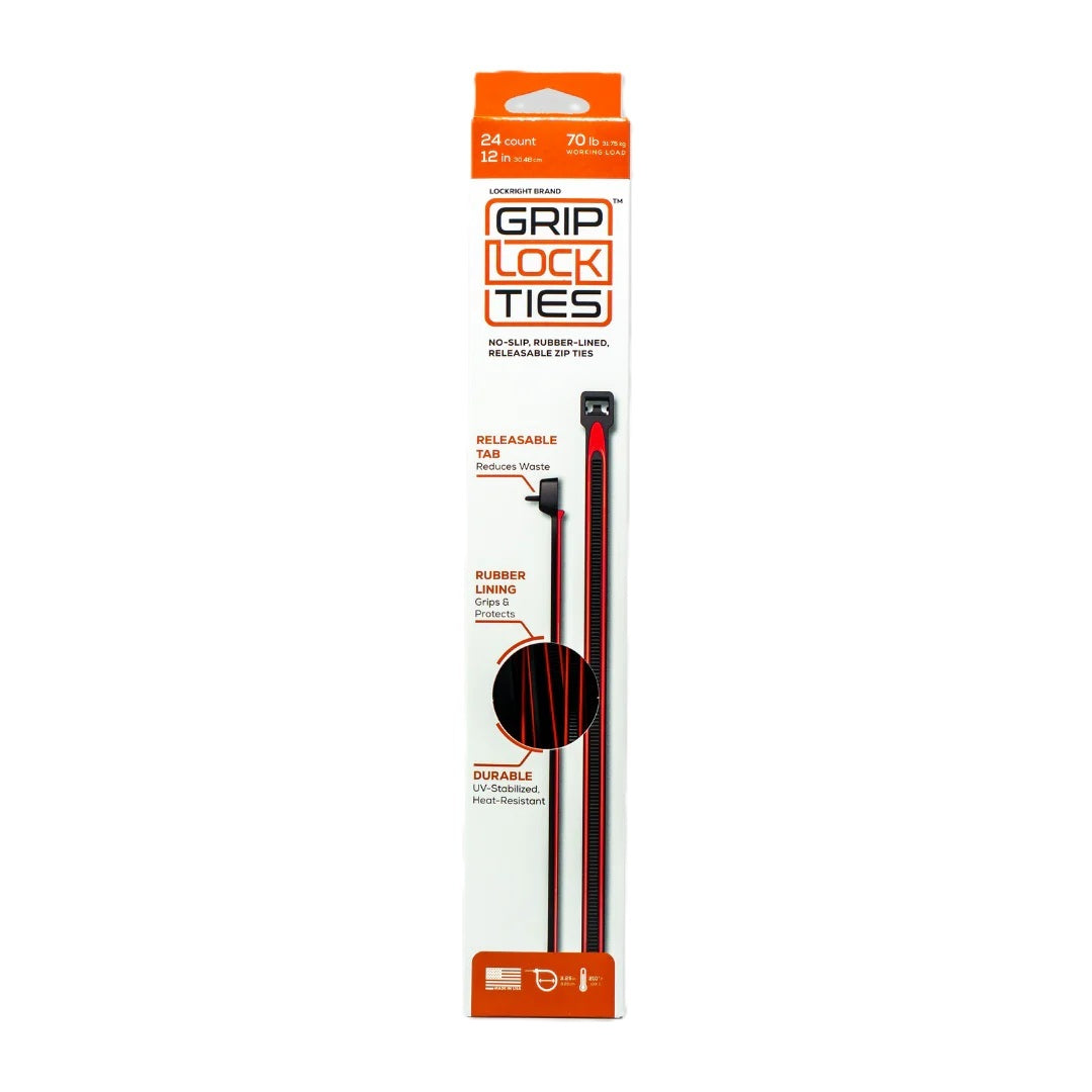 G12-BKRD-X24 GRIP LOCK TIES