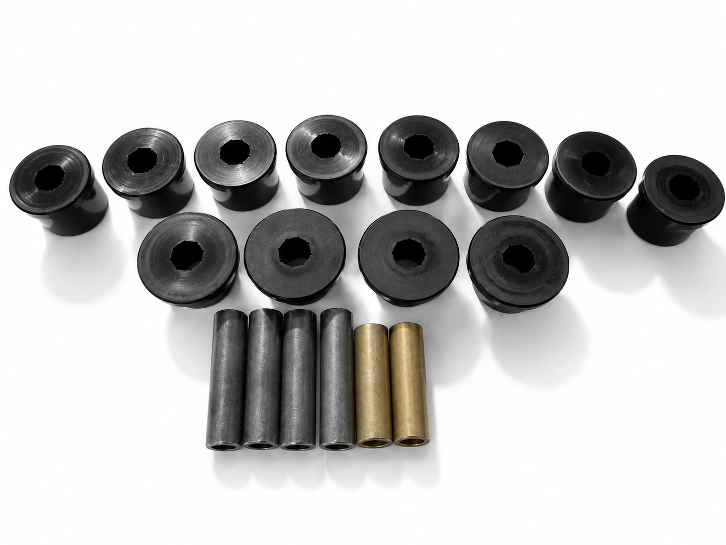 Granatelli 1979–2004 Ford Mustang Rear Upper & Lower Control Arm Polyurethane Bushing Rebuild Kit – 12 Bushings – GM-CABSHKT