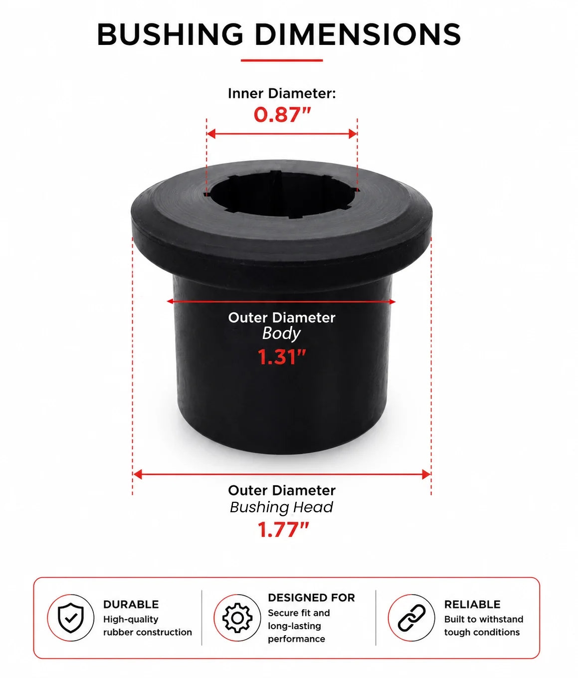 Granatelli Tubular A-Arm Polyurethane Bushing Rebuild Kit – Set of 8 – GM-TA-KIT