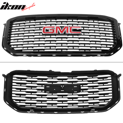 2015-2019 GMC Yukon Denali Front Upper Grille Black + Red GMC Emblem