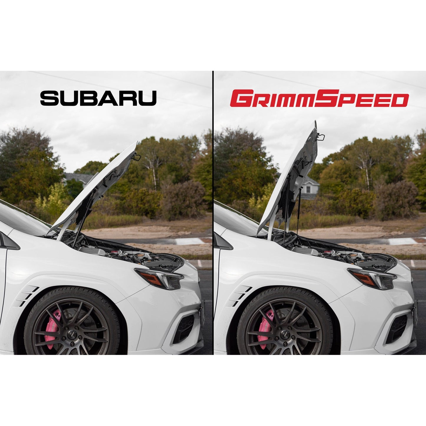 GrimmSpeed High-Lift Hood Struts - 2015+ Subaru WRX, 2015-21 Subaru STI GRM113072
