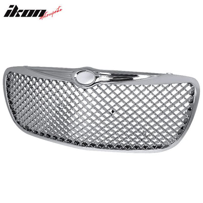 2004-2006 Chrysler Sebring Mesh Chrome Front Bumper Hood Grille ABS