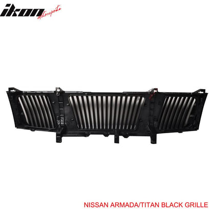 2004-2007Â Nissan Titan Front Hood Grille Vertical Style Black ABS