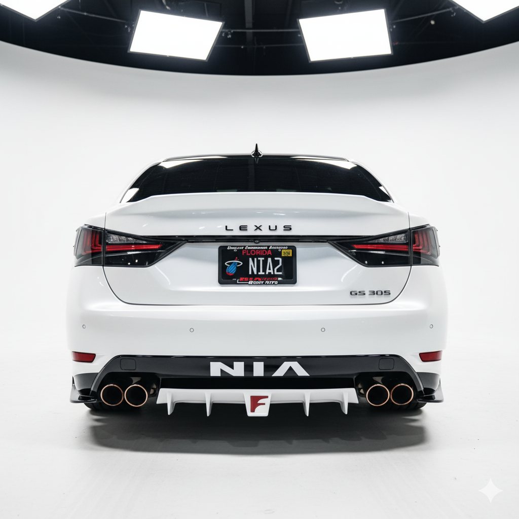 Lexus GS Base Model, F-Sport, GS-F NIA ducktail Spoiler V2 2012-2020 in ABS