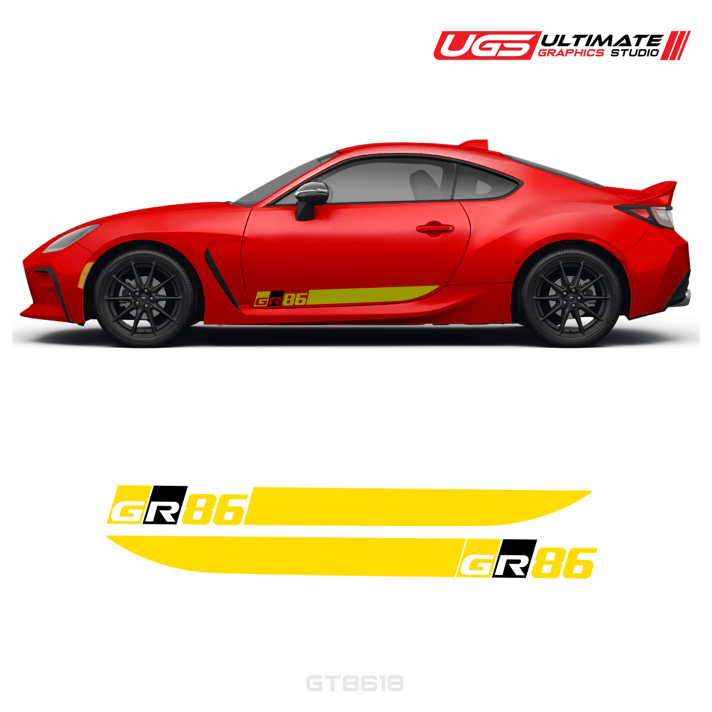 GR86 Side Decal Stripe Set With Accent