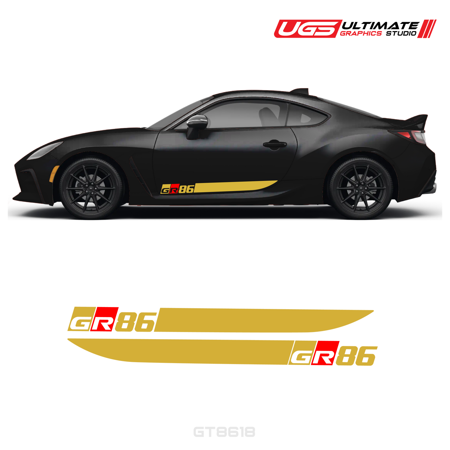 GR86 Side Decal Stripe Set With Accent