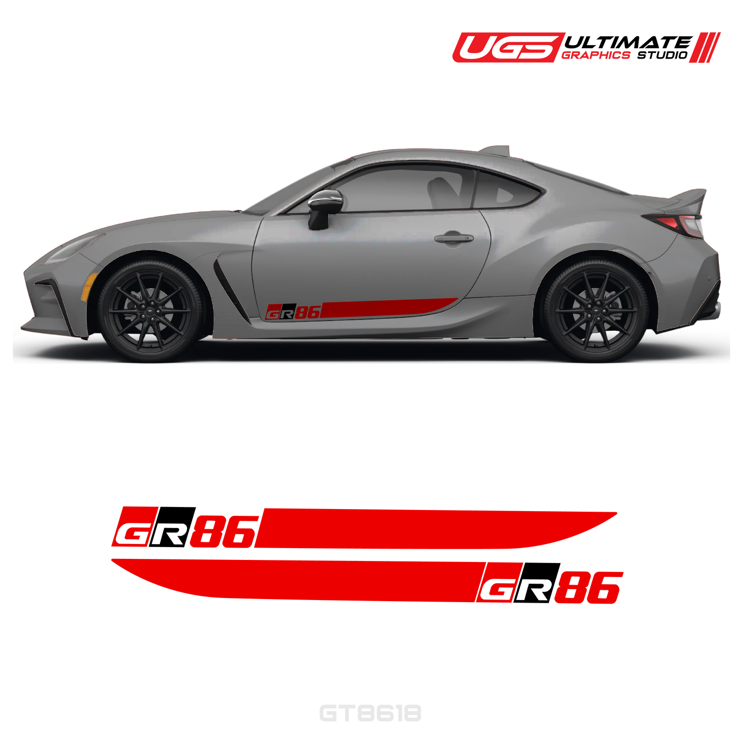 GR86 Side Decal Stripe Set With Accent