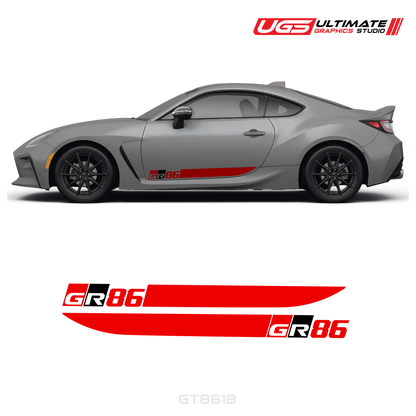 GR86 Side Decal Stripe Set With Accent