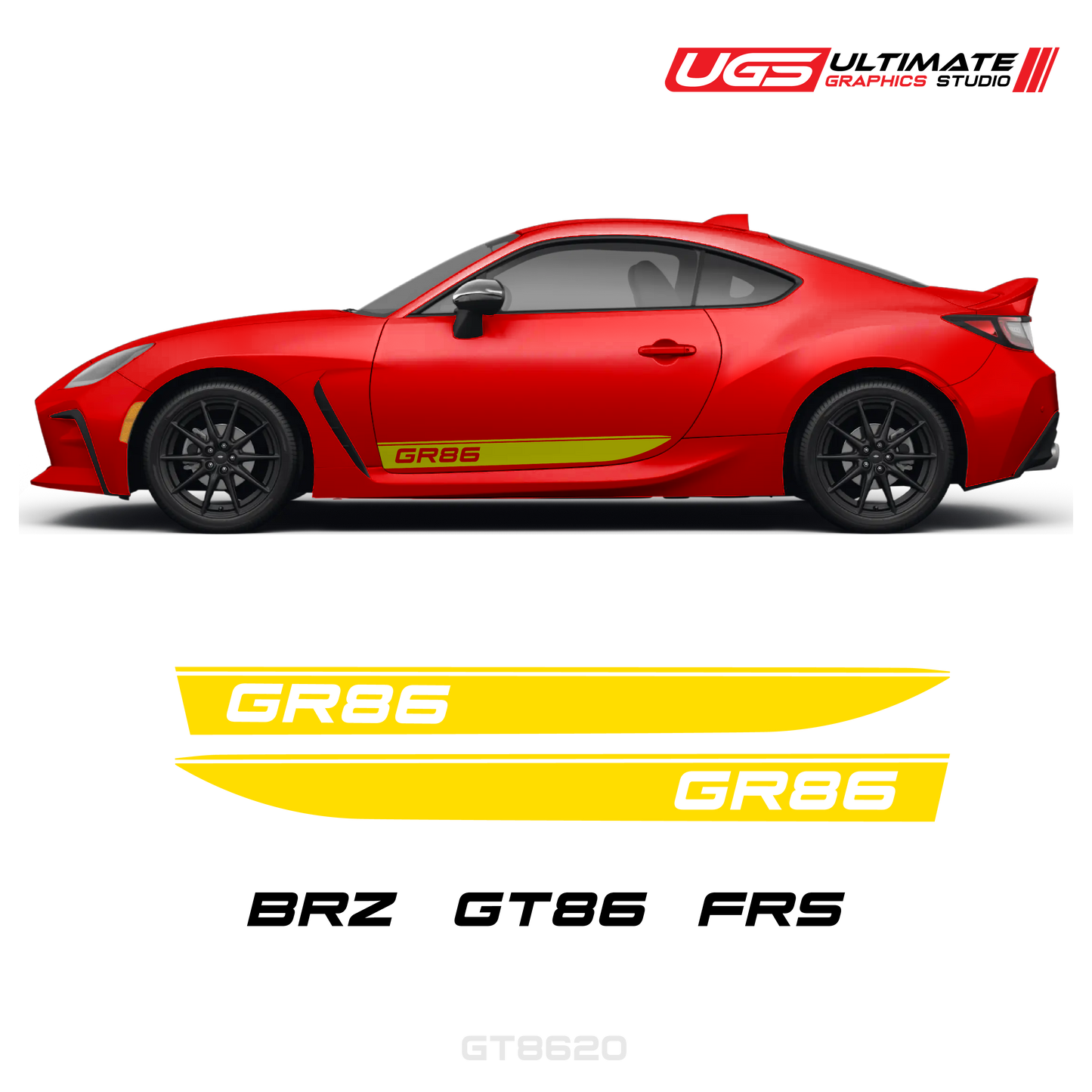GR86 Side Decal Set With Accent Fits all models