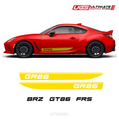 GR86 Side Decal Set With Accent Fits all models