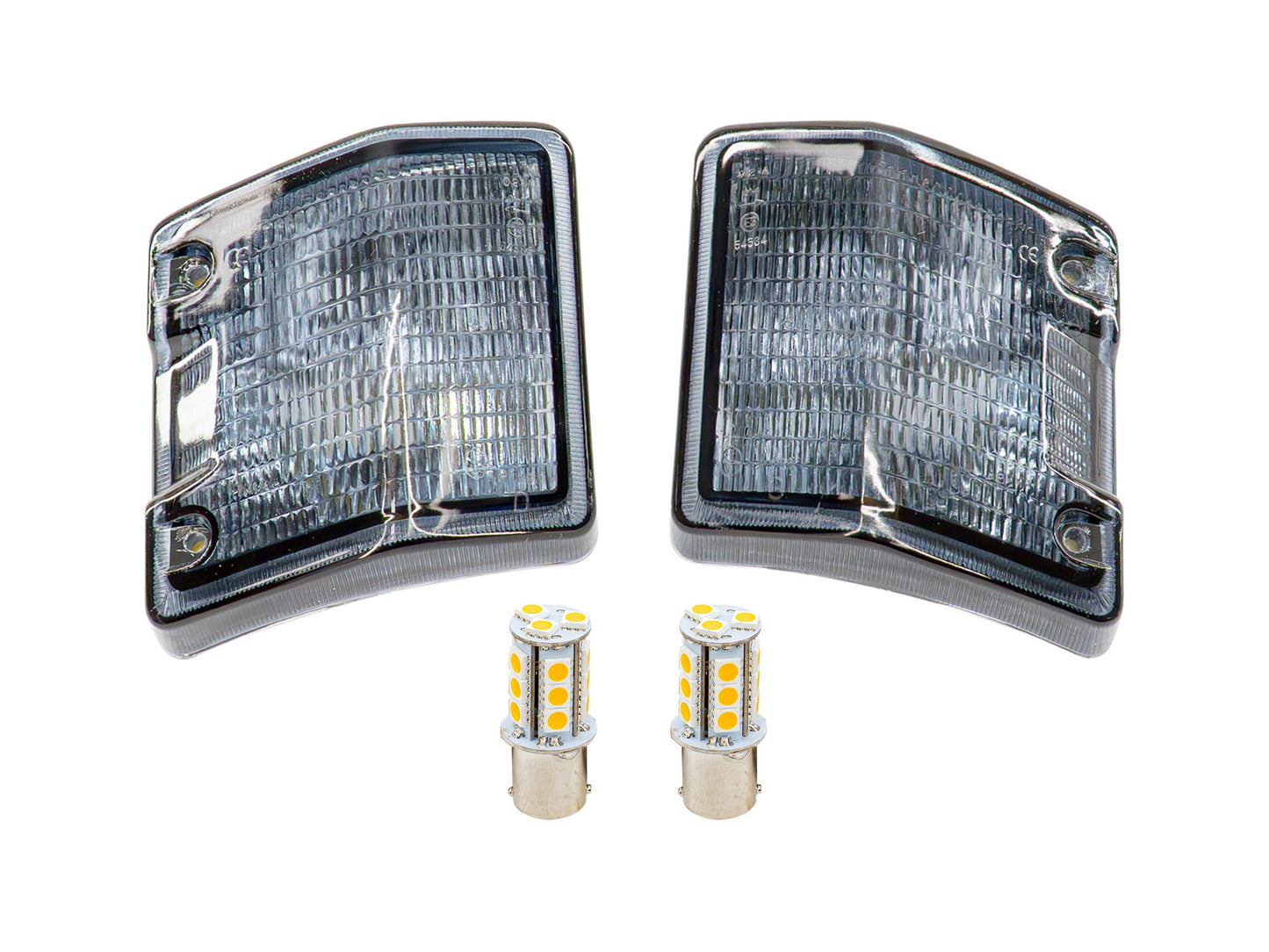 Smoked Front Turn Signal Lens Pair with Bulbs [Vanagon]
