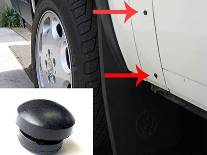 6mm Bore - Rubber Grommet, Black