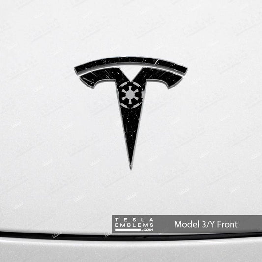 Galactic Empire Tesla Emblem Decals (Front + Back) | Model 3