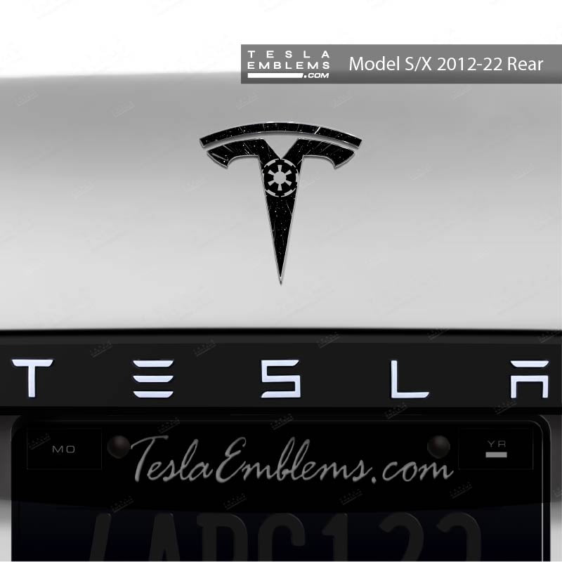 Galactic Empire Tesla Emblem Decals (Front + Back) | Model X