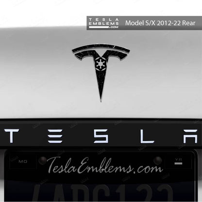 Galactic Empire Tesla Emblem Decals (Front + Back) | Model X
