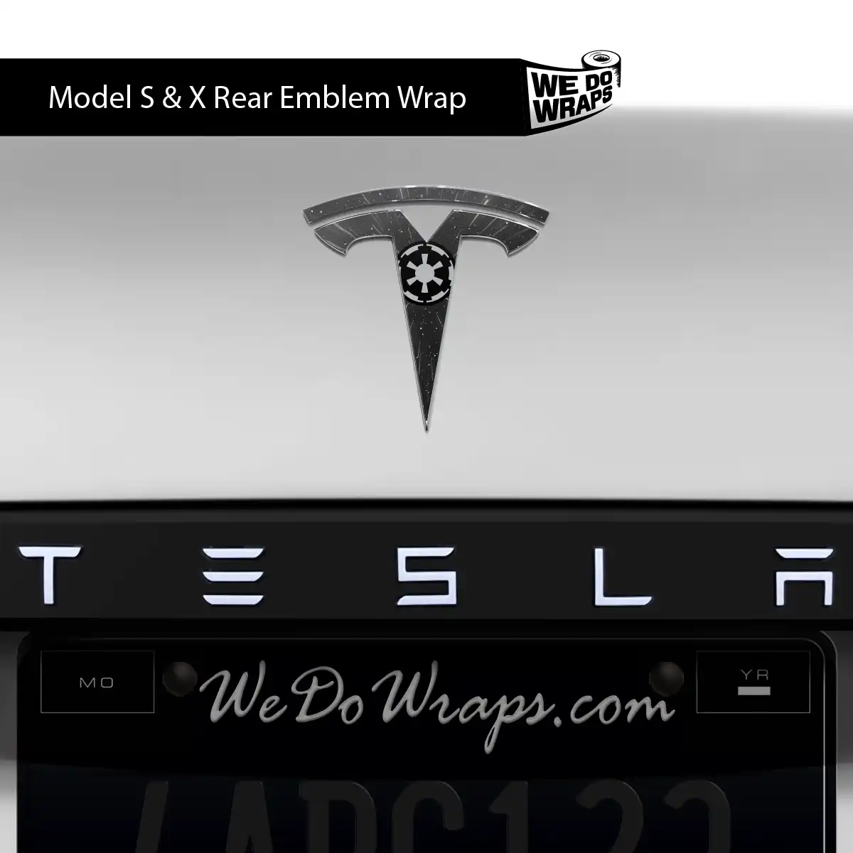 Space Gear Tesla Emblem Decals (Front + Back) | Model S