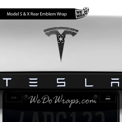 Space Gear Tesla Emblem Decals (Front + Back) | Model S