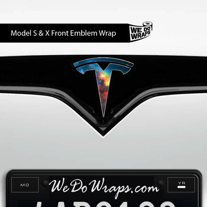 Galaxy Tesla Emblem Decals (Front + Back) | Model X