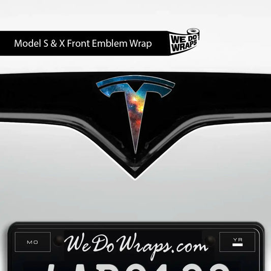 Galaxy Tesla Emblem Decals (Front + Back) | Model X