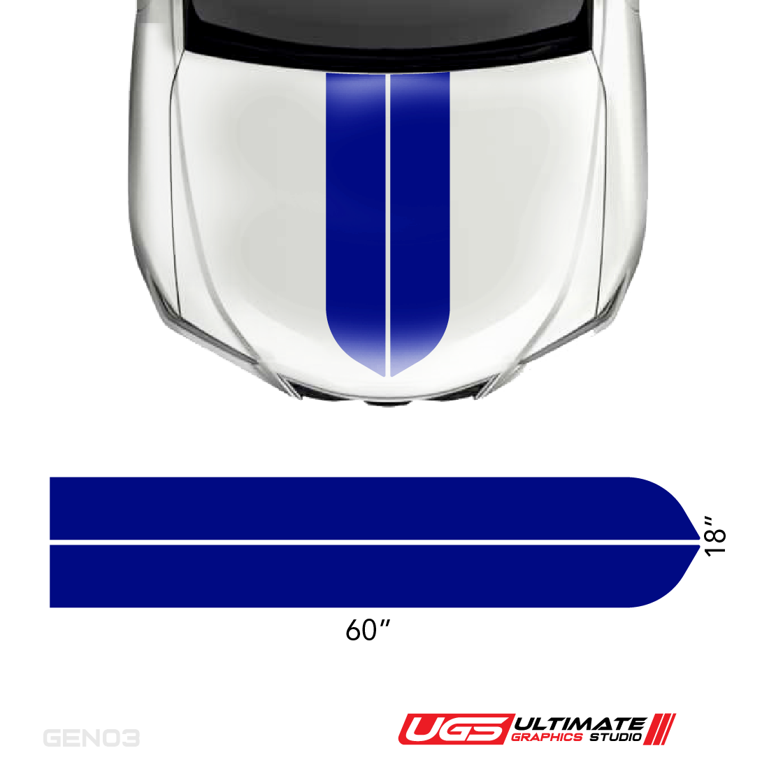 Hood Dual Racing Stripe