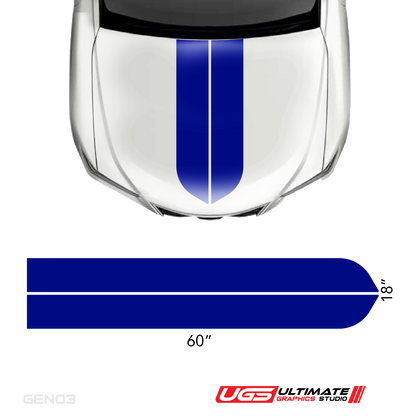 Hood Dual Racing Stripe