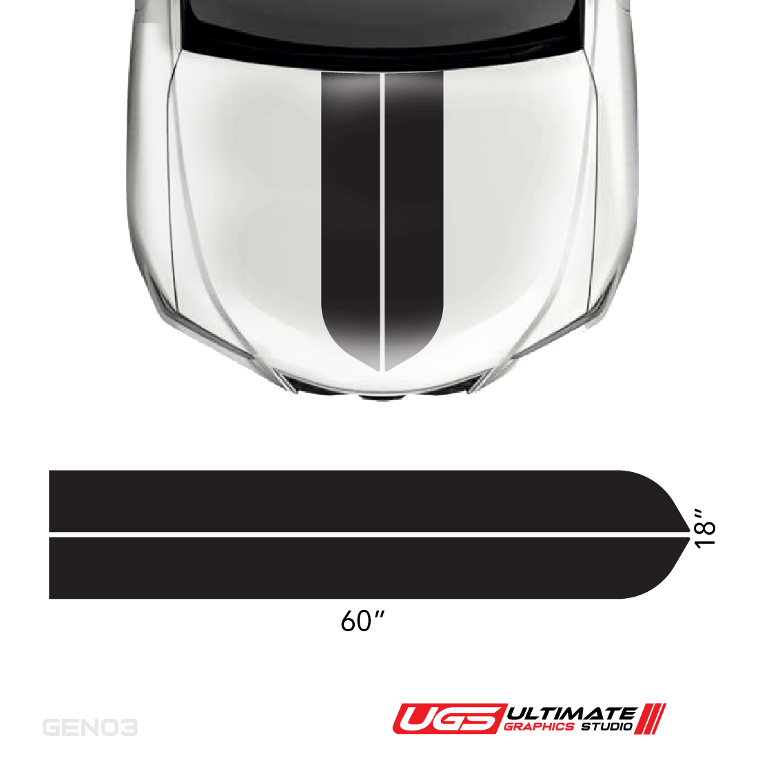 Hood Dual Racing Stripe