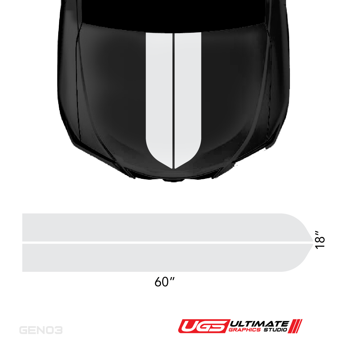 Hood Dual Racing Stripe