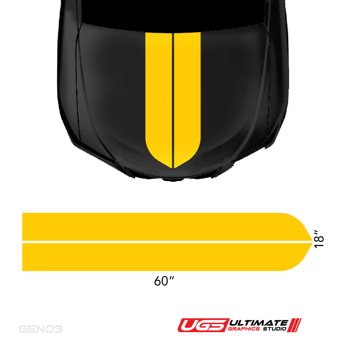 Hood Dual Racing Stripe