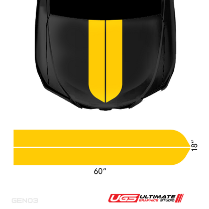 Hood Dual Racing Stripe
