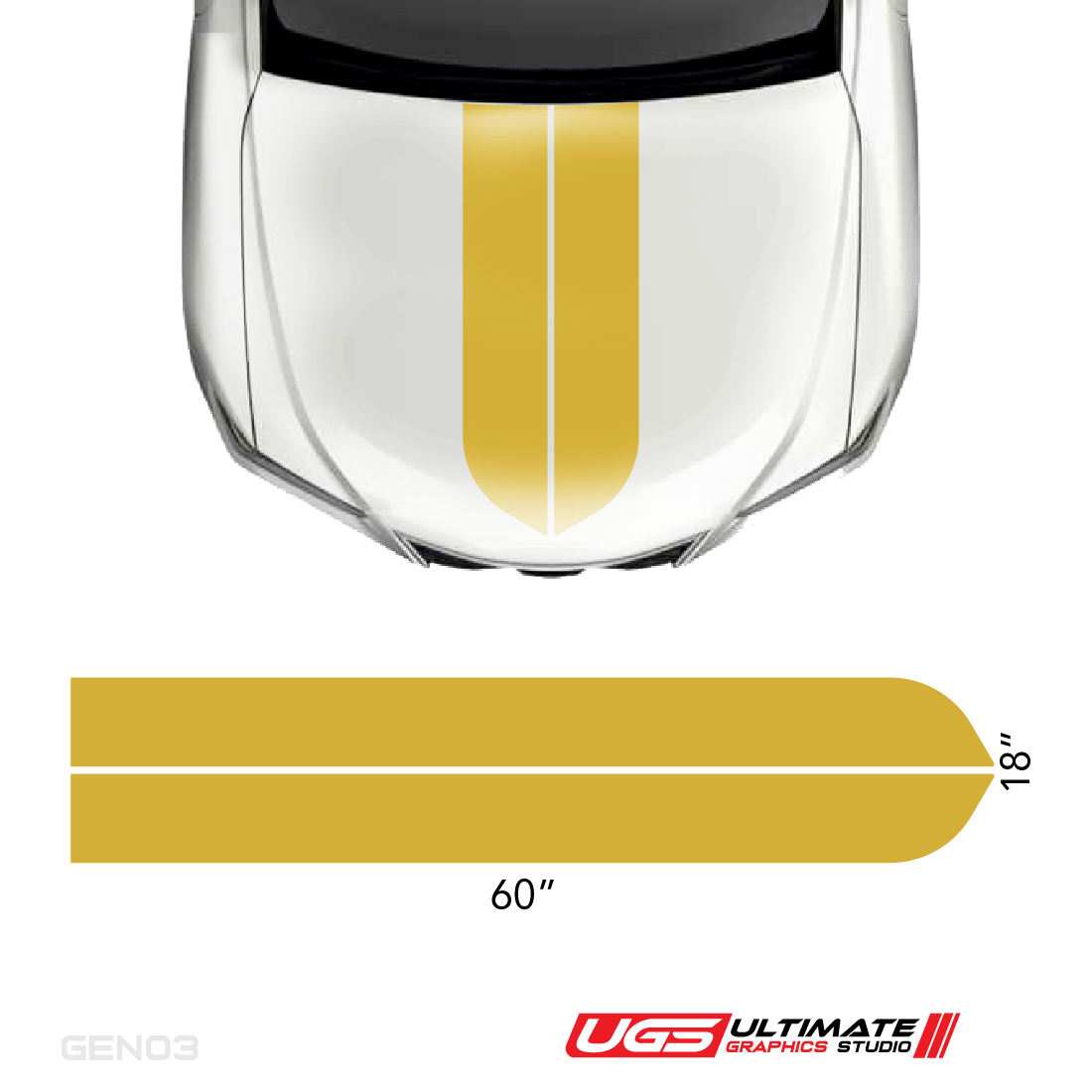 Hood Dual Racing Stripe