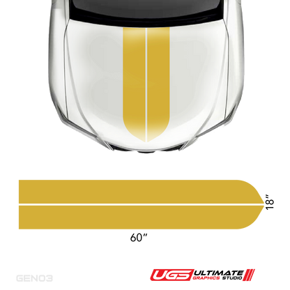 Hood Dual Racing Stripe
