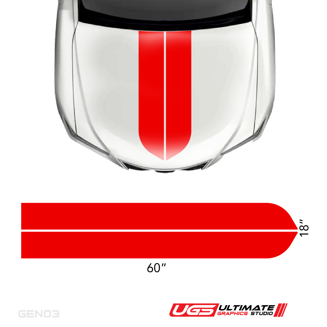 Hood Dual Racing Stripe