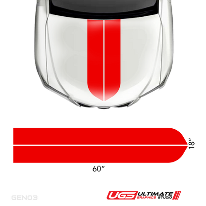 Hood Dual Racing Stripe