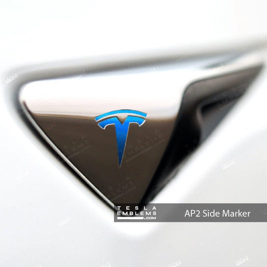 3M Gloss Fire Blue Tesla Side Marker Decals (2pcs)