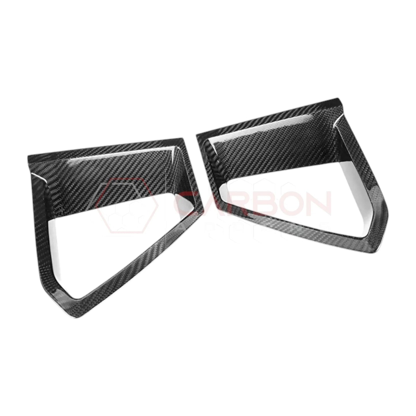 Real Carbon Fiber Upper Grille Insert Covers for 2024+ Ford Mustang GT