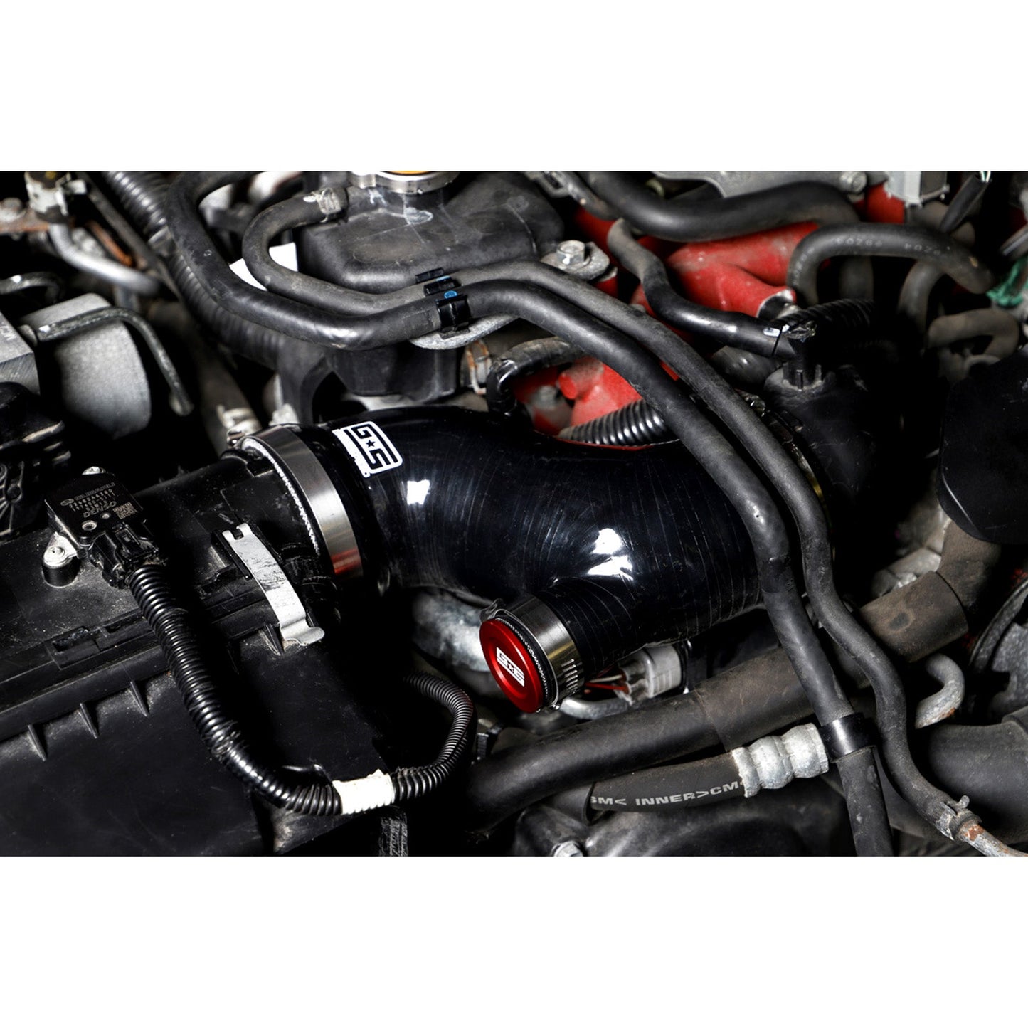 GrimmSpeed Post-MAF Hose Kit - Black - 2015-17 Subaru STI w/ OEM Sounds Generator Tube GRM125013