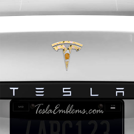 Gudetama Tesla Emblem Decals (Front + Back) | Model S