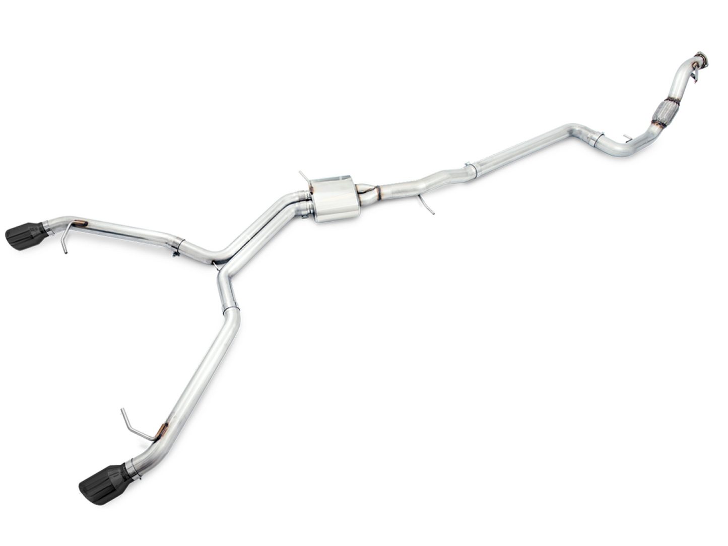 AWE Tuning Track Edition Exhaust for B9 A4, Dual Outlet - Diamond Black Tips (includes DP) 3020-33026