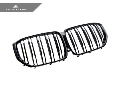 AutoTecknic Dual-Slats Gloss Black Front Grille - BMW G05 X5 Pre-LCI